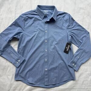 Rhone Commuter Midweight Dress Shirt Long Sleeve Shirt Stretch Large L Blue NWT